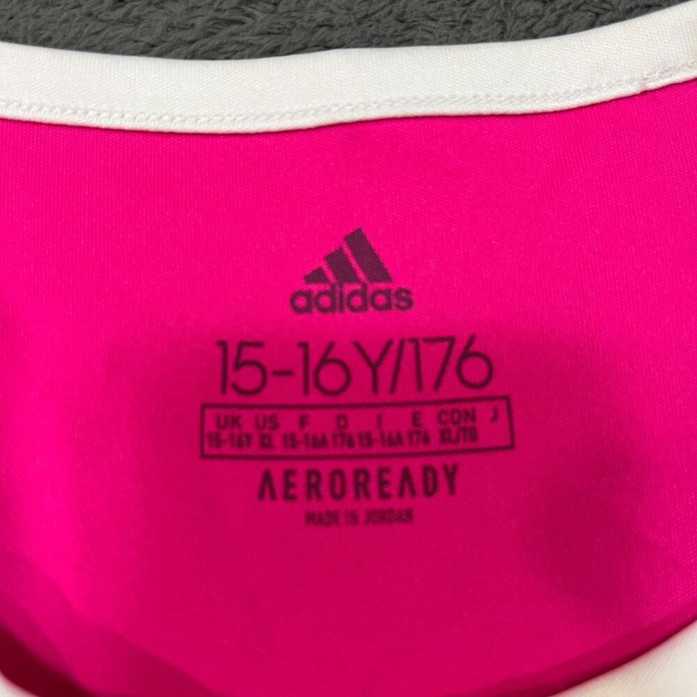 Adidas Eagles Entrada 18 Bright Pink Activewear Short Sleeve Jersey Youth Sz XL - Picture 7 of 9